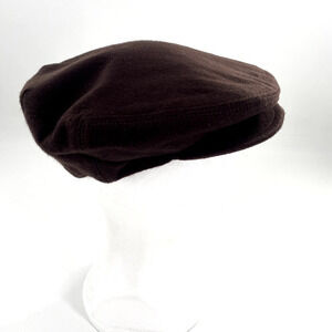 Panizza Italy Newsboy Cabbie Baker Flat Cap‎ Wool Cashmere Brown Sz 55/Sm/6 7/8